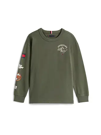 TOMMY HILFIGER | Jungen Langarmshirt | olive